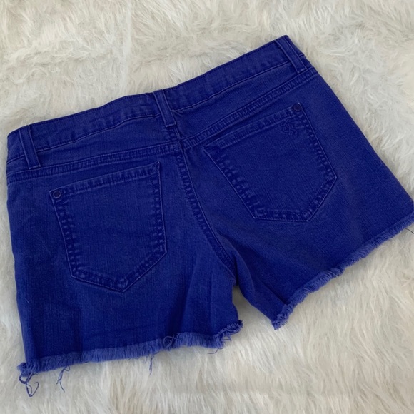 Jessica Simpson raw hem colored denim shorts Sz 25 - Picture 2 of 4